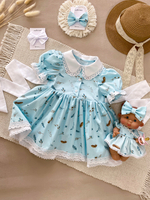 Платье "Лилия" с кружевным воротником и хлопковым подъюбником