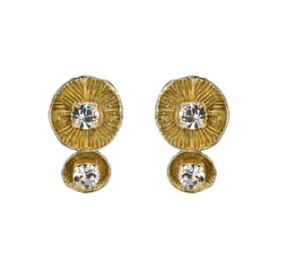 Серьги пусеты с кристаллами