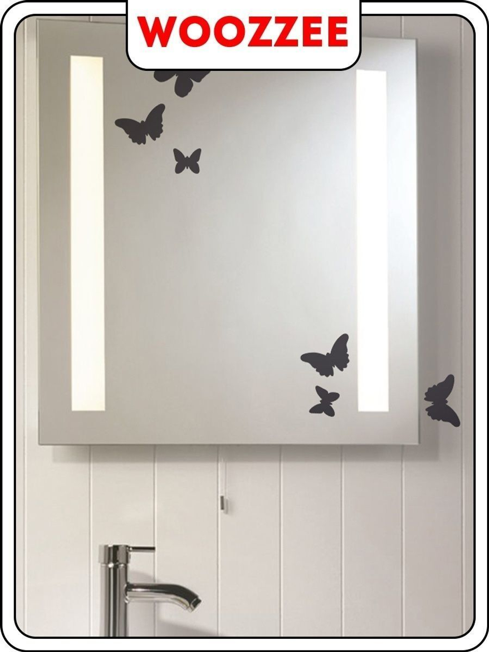 Наклейка декоративная "Бабочки черные"