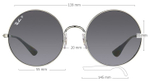 Ray Ban The Ja-jo RB 3592 001/51 / 55