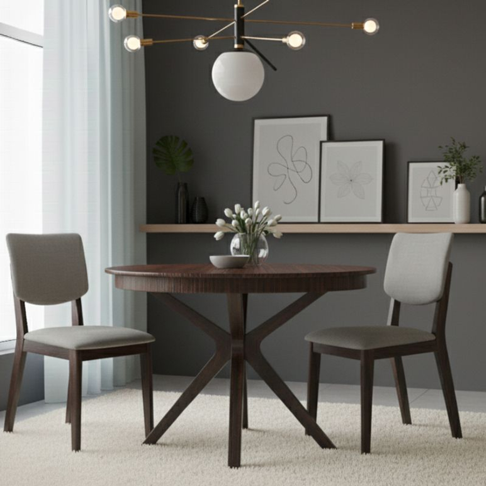 Обеденный стол Гермес 100(130)x100 (темный дуб)