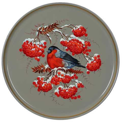 Жостовский поднос декоративный, размер 37 см (A14), металлический