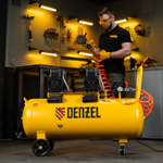 Компрессор безмасл. малошумный DLP-3000/100, 3 кВт, 2х1,5 кВт,100 л, 2850 об/мин,500 л/мин Denzel