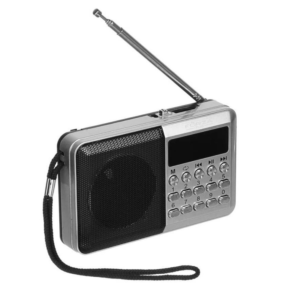 Радиоприемник FORZA переносной аккумулят. USB слот micro-SD FM 87,5-108 МГц