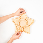 Менажница деревянная из сибирского кедра для подачи блюд и закусок с гравировкой "СЛЕДУЙ ЗА СВОЕЙ ЗВЕЗДОЙ". MG93