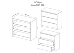 Комод Мори МК 800.1 Графит