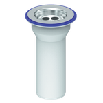 Выпуск UNICORN литой 1 1/2 (Ø 40), винт 6 x 70, чашка нерж. E35