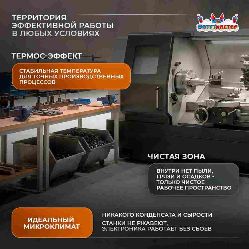 Мобильный промышленный ангар «ТехноСтанция», 35×15×10 м