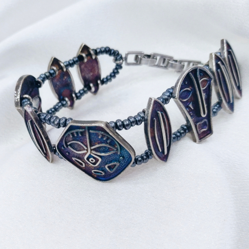 "Конго" браслет в серебряном покрытии из коллекции "Африка" от Jenavi с замком пряжка