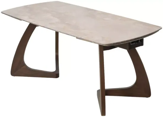 Стол DAKAR 180 GLOSS AMBER JADE SOLID CERAMIC / Орех