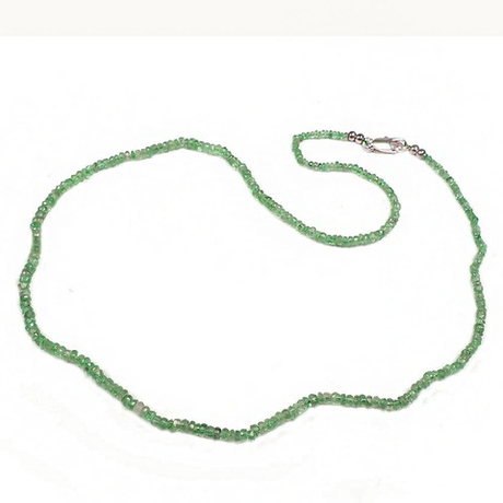 Бусы "Тросик" изумруд