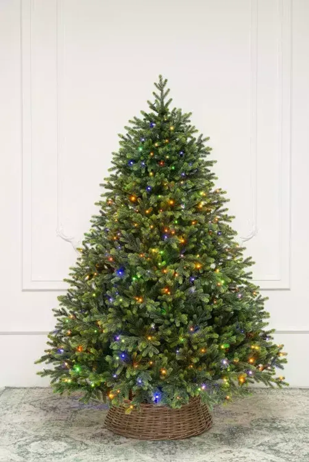 Елка с гирляндой 2в1 «Венецианская» (Литая+пвх) 270 см / 2,7 м