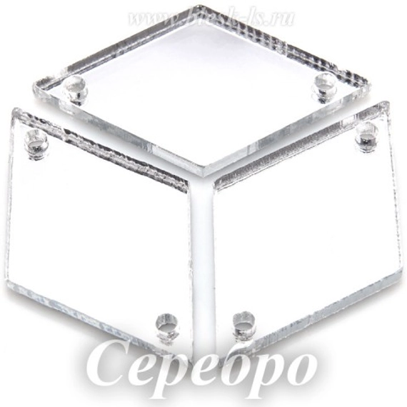Пришивное акриловое зеркало #351, Серебро #351