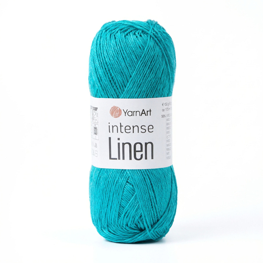 Пряжа YarnArt Intense Linen, Темная бирюза