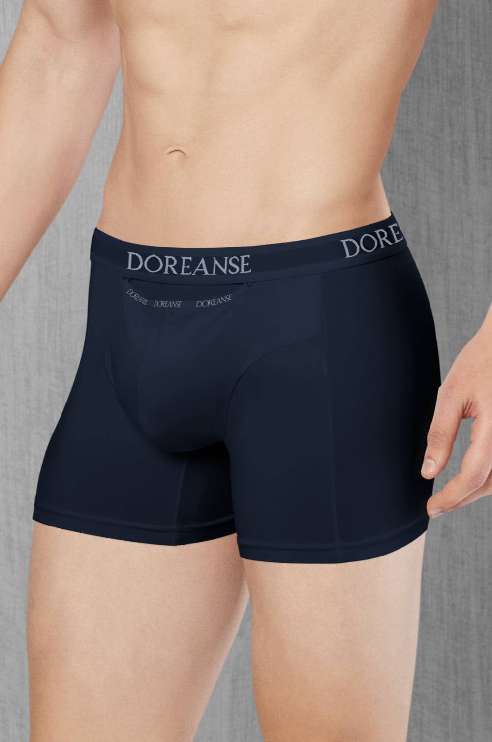 Мужские трусы-боксеры с горизонтальным гульфиком Doreanse Cotton Premium (Размер: XL) (Цвет: черный)