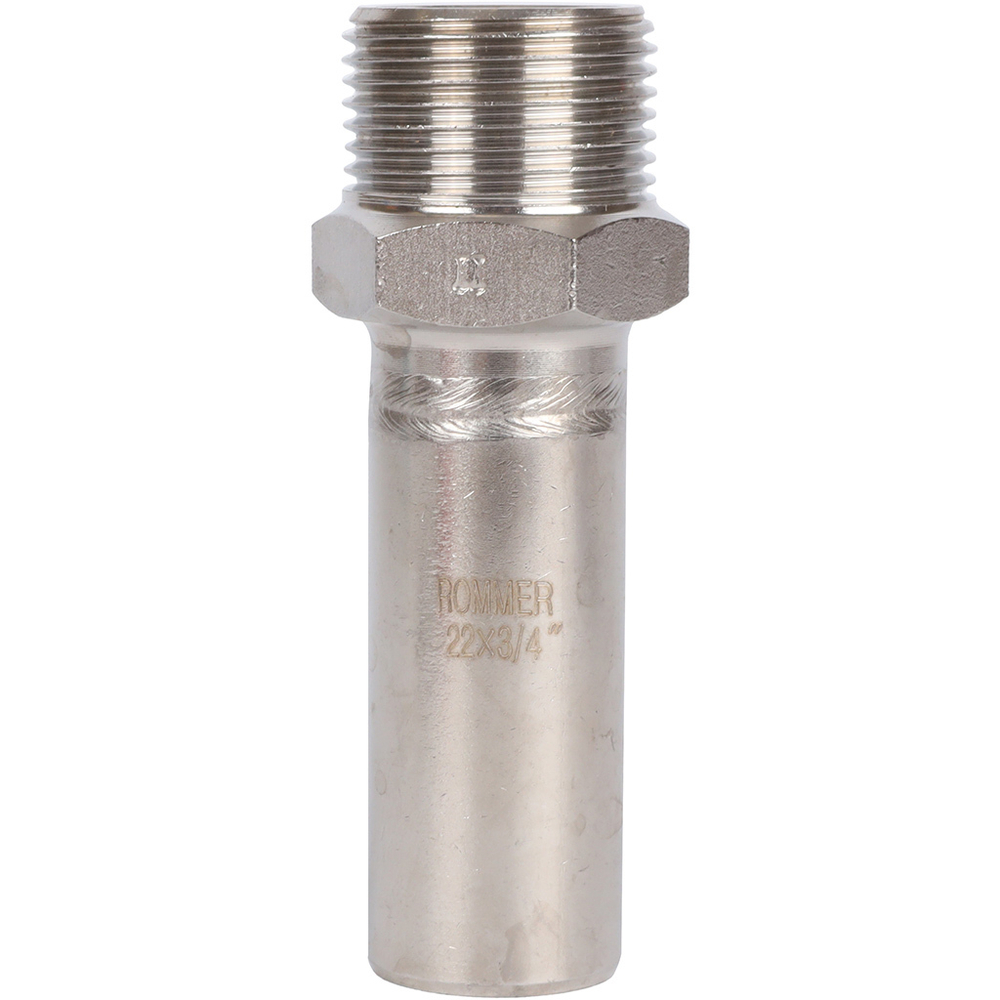 ROMMER Вставка с НР 22x3/4" из нержавеющей стали прессовой