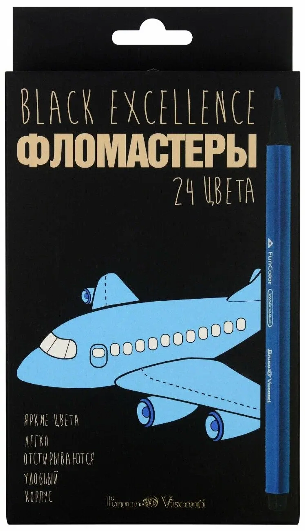Фломастеры 18 цветов Bruno Visconti Black Excellence 32-0056