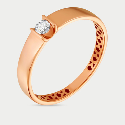 Кольцо для женщин из розового золота 585 пробы с фианитами (арт. 901321-1100)