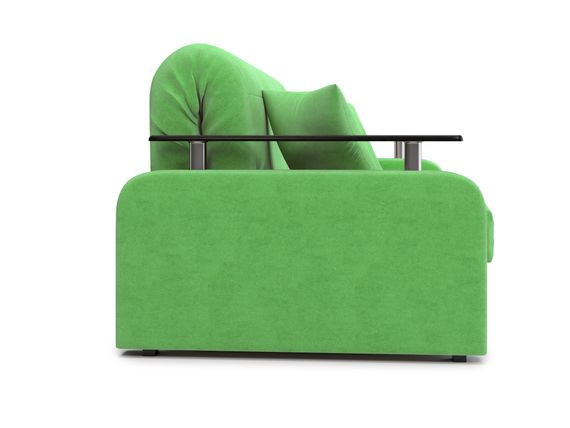 Диван Денвер 1,4 - Velutto 31 зеленый/ коричневая накладка