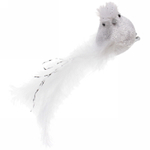 Украшение новогоднее на зажиме «Весеннее пение птиц» 13 см, Белый