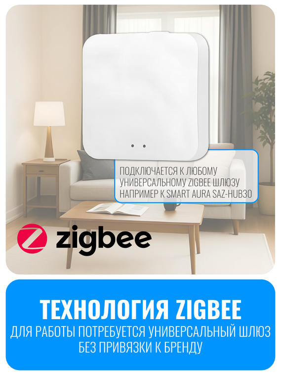 Умный ZigBee датчик движения и освещенности Smart Aura