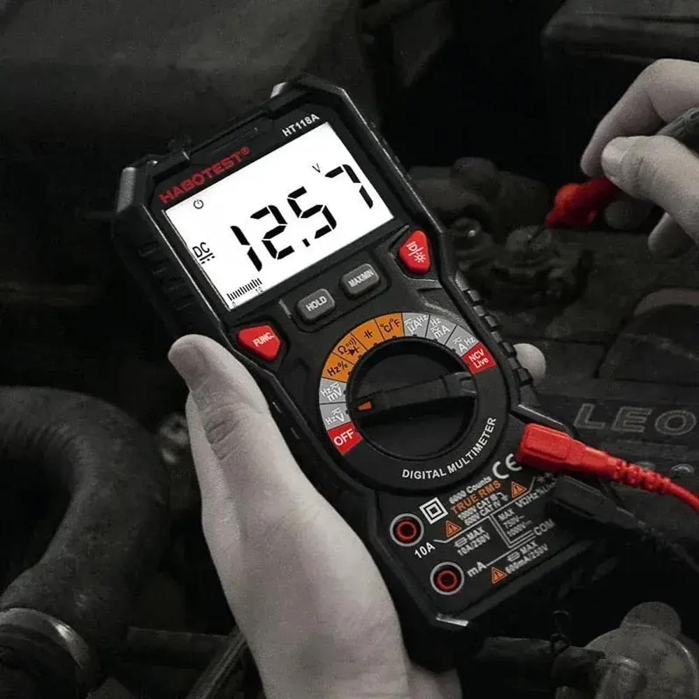 Цифровой мультиметр HT118A Habotest автомат емкость частота температура поиск проводки ток фаза фонарик подсветка True RMS