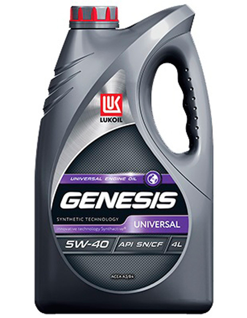 Масло моторное полусинтетическое Лукойл (Lukoil) GENESIS UNIVERSAL 5W40 4л