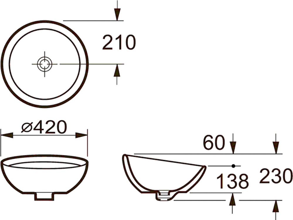 Раковина Roca Bol D42х23 327876000