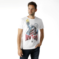 Мужское теннисное поло Quiet Please NY Liberty T-Shirt Men - White, Multicoloured