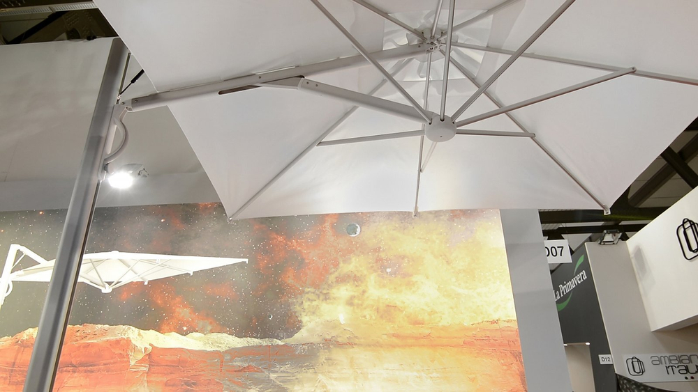 Зонт профессиональный Astro Titanium, титан, слоновая кость