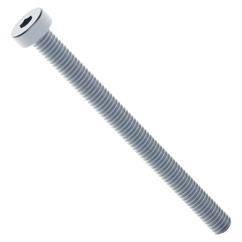 2804 Series Zinc-Plated Steel Low Profile Socket Head Screw (M4 x 0.7mm, 50mm Length) - 25 Pack