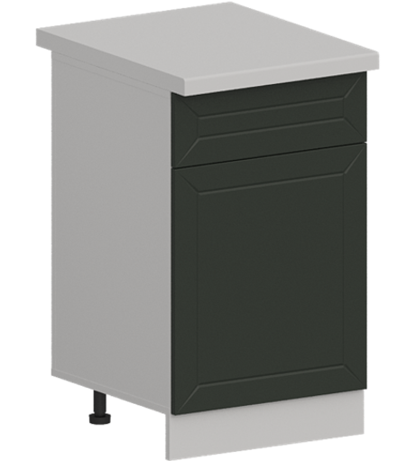 Кухня Модуль ШН1Я 500 Белый / Насыщенно-зеленый