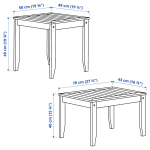 Комплект столов, 2 шт. - IKEA ИКЕА ÖRSKÄR, темно-серый