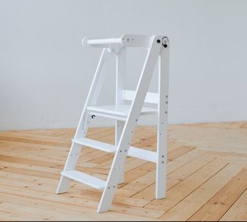 Детский табурет-стремянка "БАШНЯ ПОМОЩНИКА", белый