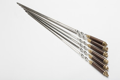 Подарочный набор шампуров с деревянной ручкой "Звери"