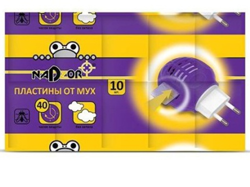 Пластины от мух  Nadzor без запаха (10шт/уп) (250шт/кор)