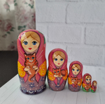 Матрёшка с кошечкой 10см 5мест