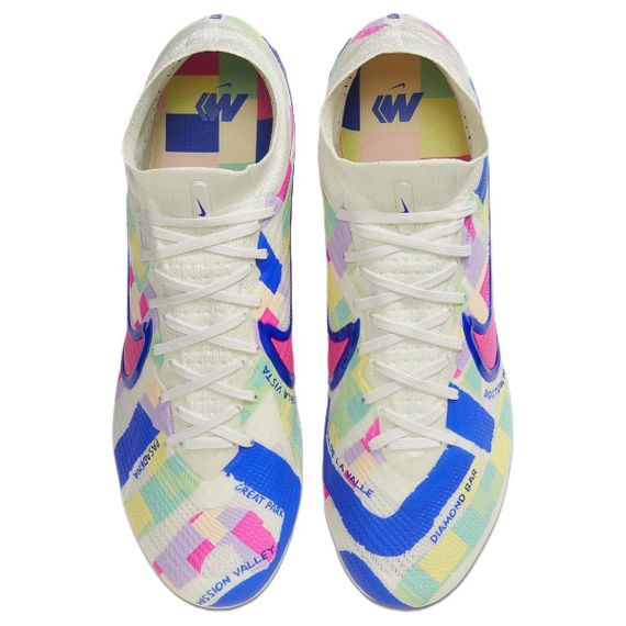 NIKE Mercurial Superfly 9 Футбольные бутсы Низкий Верх Синий Белый Розовый Мужские