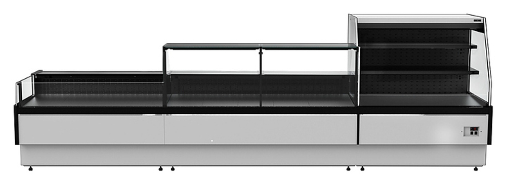 Витрина холодильная Carboma Palm 3 GC95 SM 1,5-2 версия 2.0 (9006-9005, открытая, без боковин)