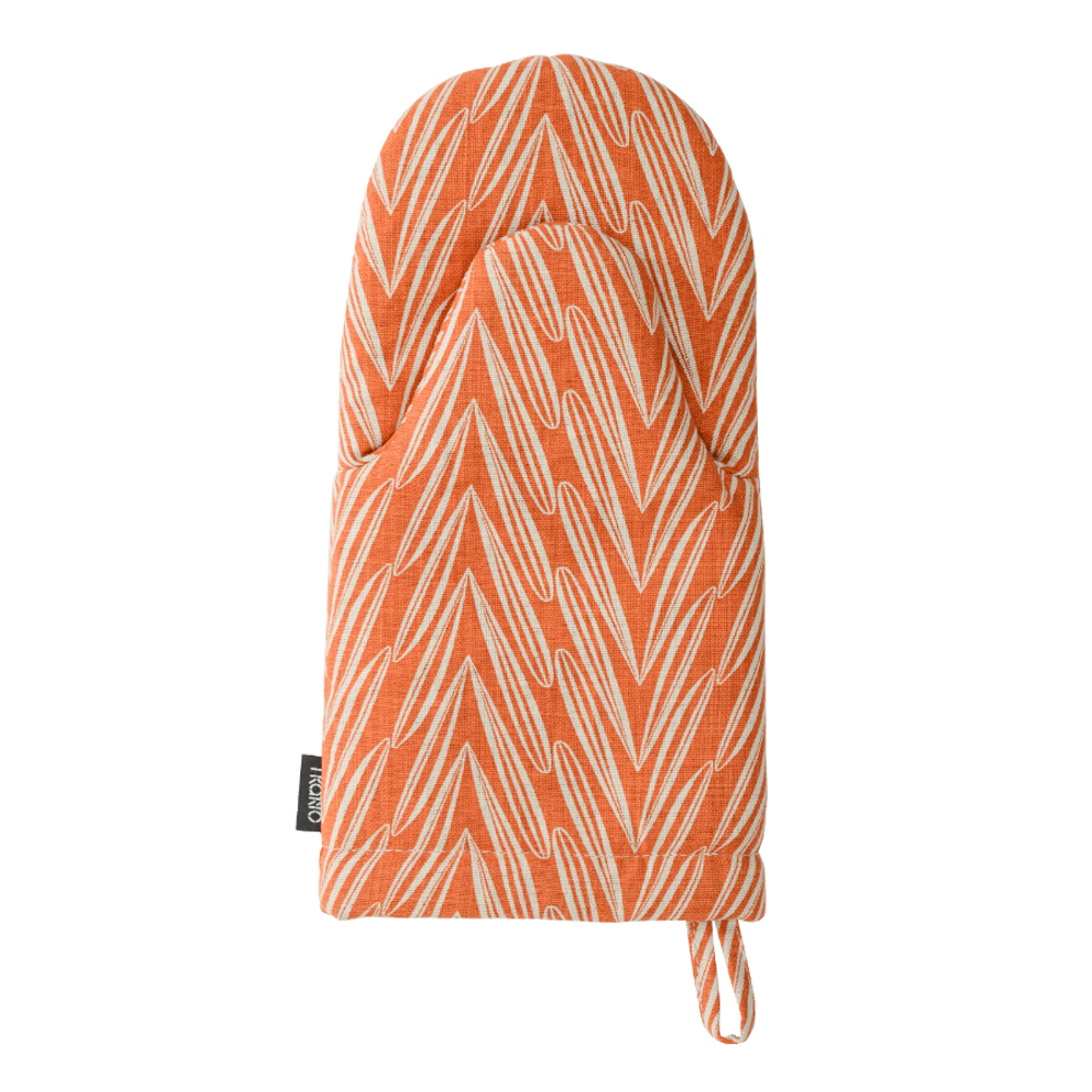 Варежка-прихватка из хлопка с графичным принтом Колосья russian north, 31х15 см