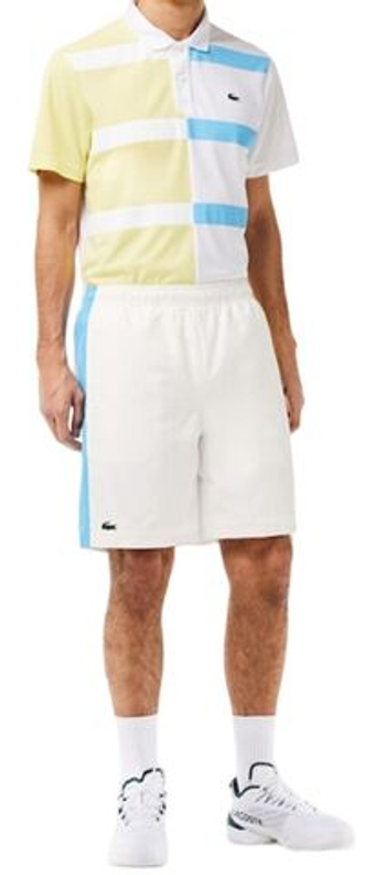 Мужские теннисные шорты Lacoste Sportsuit Colour-Block Shorts - белый