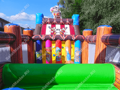 Коммерческий надувной батут "Полоса препятствий пиратская"