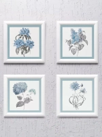 Картины на стену интерьерная на холсте 4 шт, 23*23 см