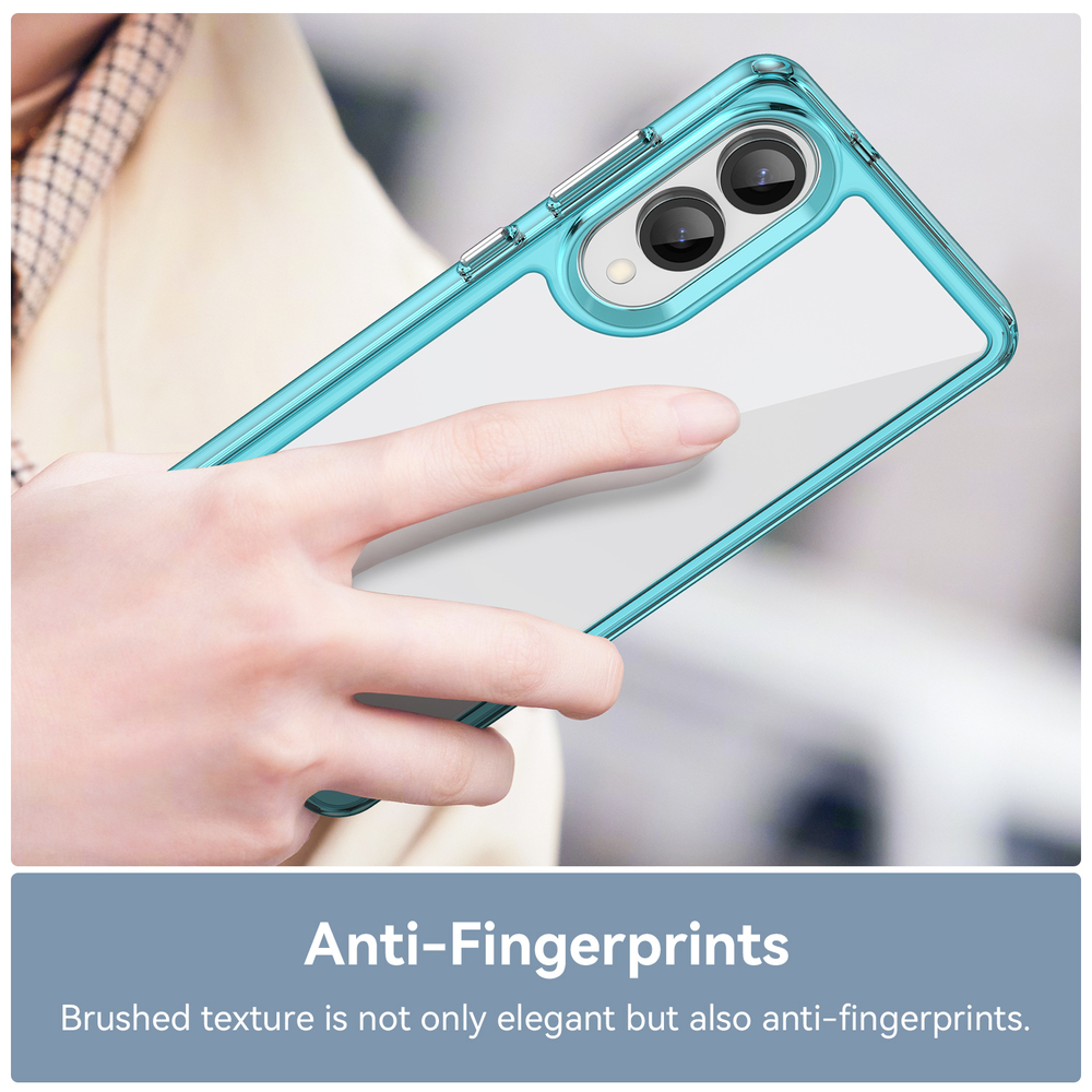 Чехол с усиленными рамками бирюзового цвета для Samsung Galaxy S25 Edge, увеличенные защитные свойства