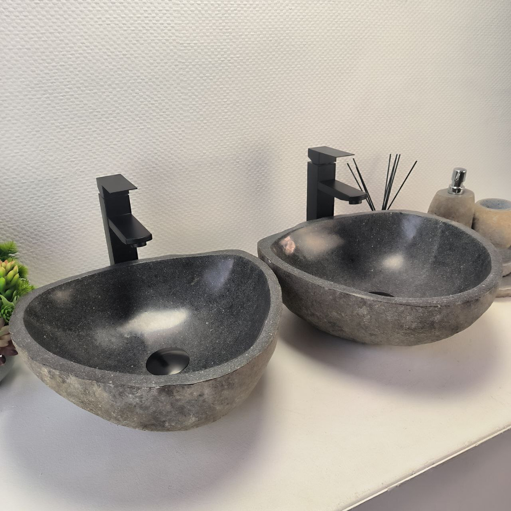Раковина из речного камня ПАРА! RS-63695 39*37*15