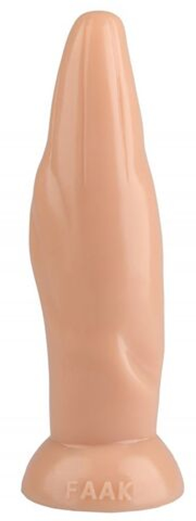 Телесная фигурная анальная втулка - 22,5 см. (Цвет: телесный)