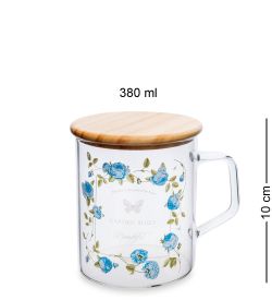 GS- 46/1 Кружка с крышкой «Розовый сад» 380мл