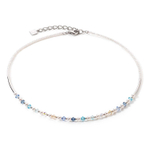 Колье Coeur de Lion Princess Light Blue 6022/10-0720 цвет голубой, белый, серебряный