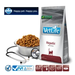 Ветеринарный сухой корм для кошек, FARMINA Vet Life HEPATIC, при печеночной недостаточности