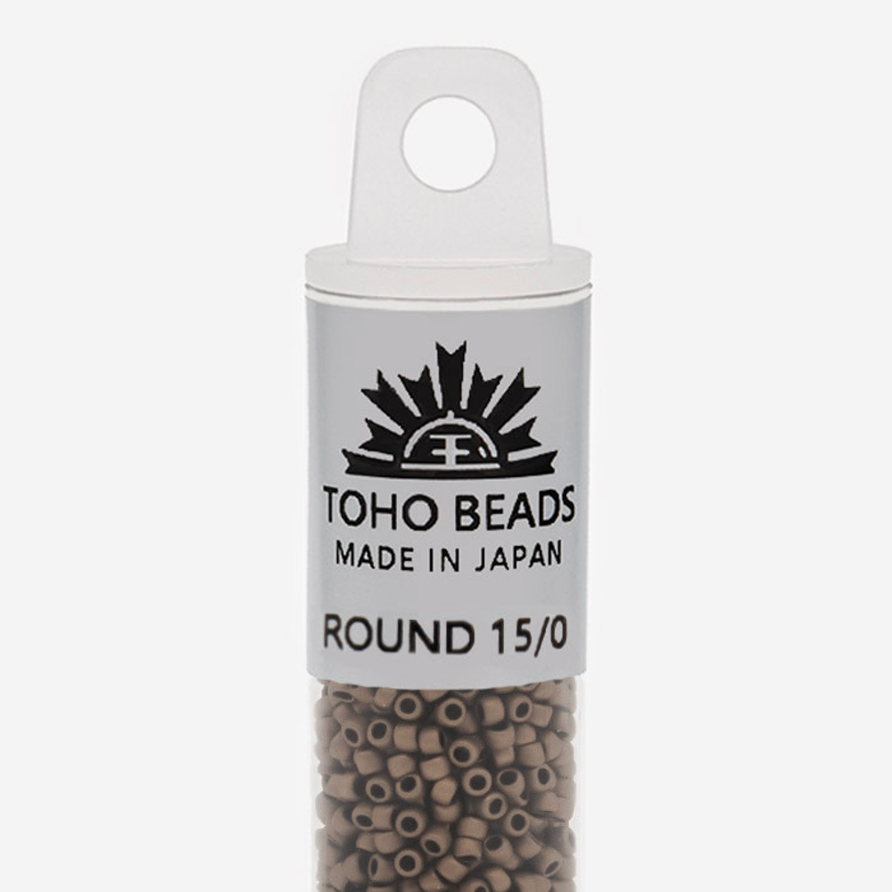 Японский бисер TOHO Round 15/0 (№221F), металлизированный, непрозрачный матовый